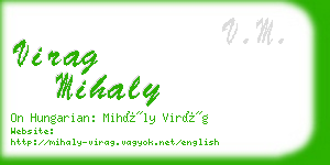 virag mihaly business card